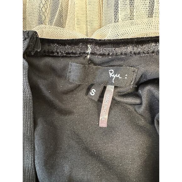 Ryu Velvet Mesh Pleated Mini Dress S | Coquette Fairygrunge Y2K Indie - Picture 10 of 11